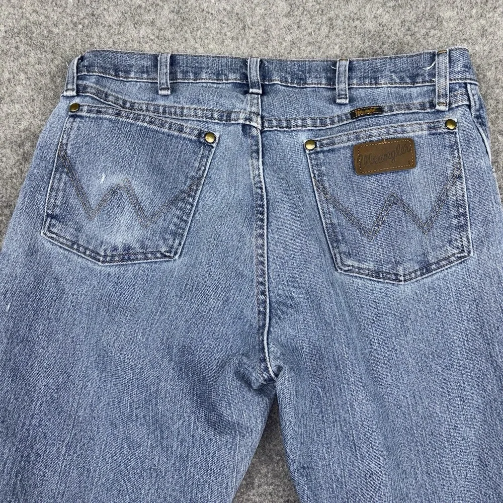 Wrangler Western Jeans Mens 34x32 Medium Wash 47MACMT Cowboy Rodeo Work Denim